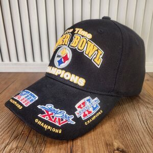 Reebok Pittsburgh Steelers Five Time Super Bowl Champions Hat Cap Embroidered